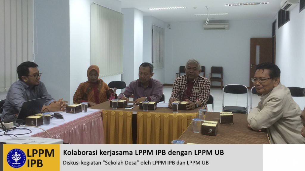 Diskusi kegiatan “Sekolah Desa” oleh LPPM IPB dan LPPM UB