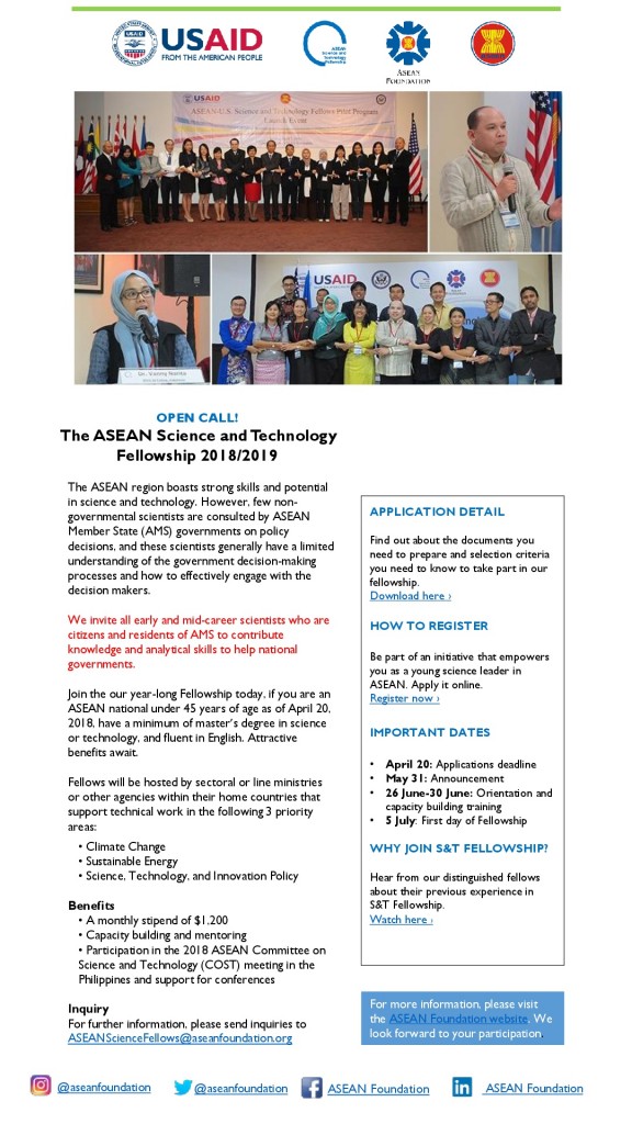 Flyer Open Call ASEAN S&T Fellowship-001