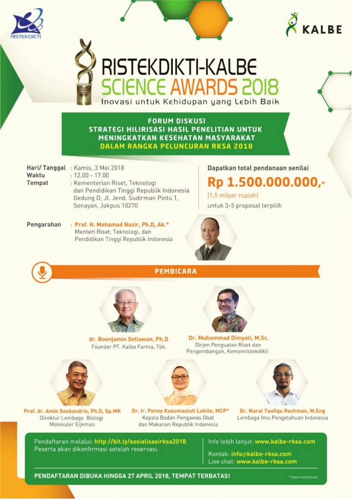 Forum Diskusi-Ristekdikti-Kalbe Science Awards 2018