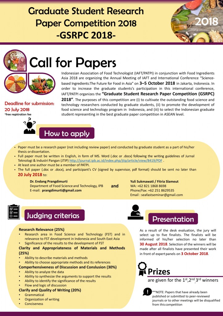 Call For Paper GSRPC 2018