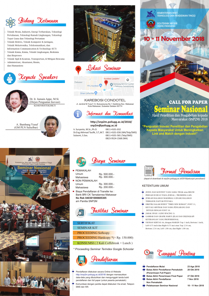 Seminar Nasional Hasil Penelitian dan Pengabdian Kepada Masyarakat-POLIUPG