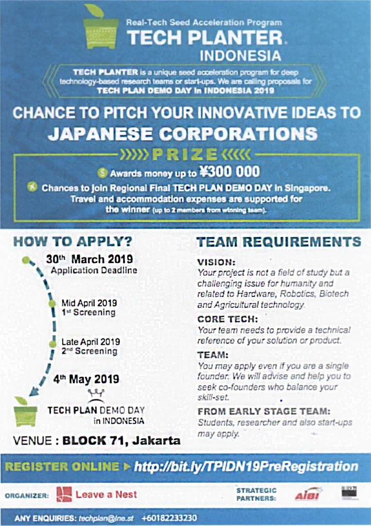Invitation to Participate in Tech Planter in Indonesia 2019_3_0011