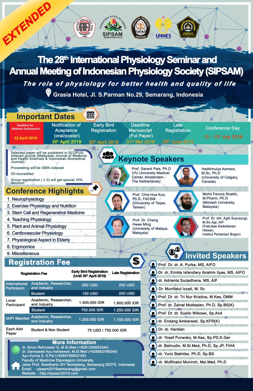 The 28th International Physiology Seminar and Annual Meeting of Indonesian Physiology Society