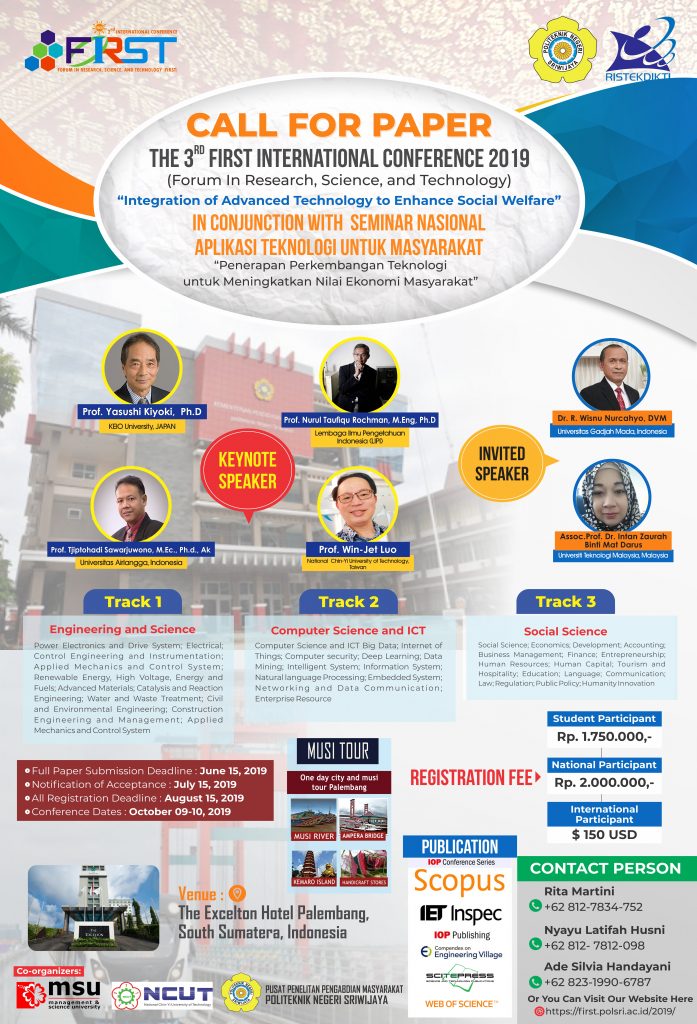 Call for Paper The 3rd FIRST International Conference 2019