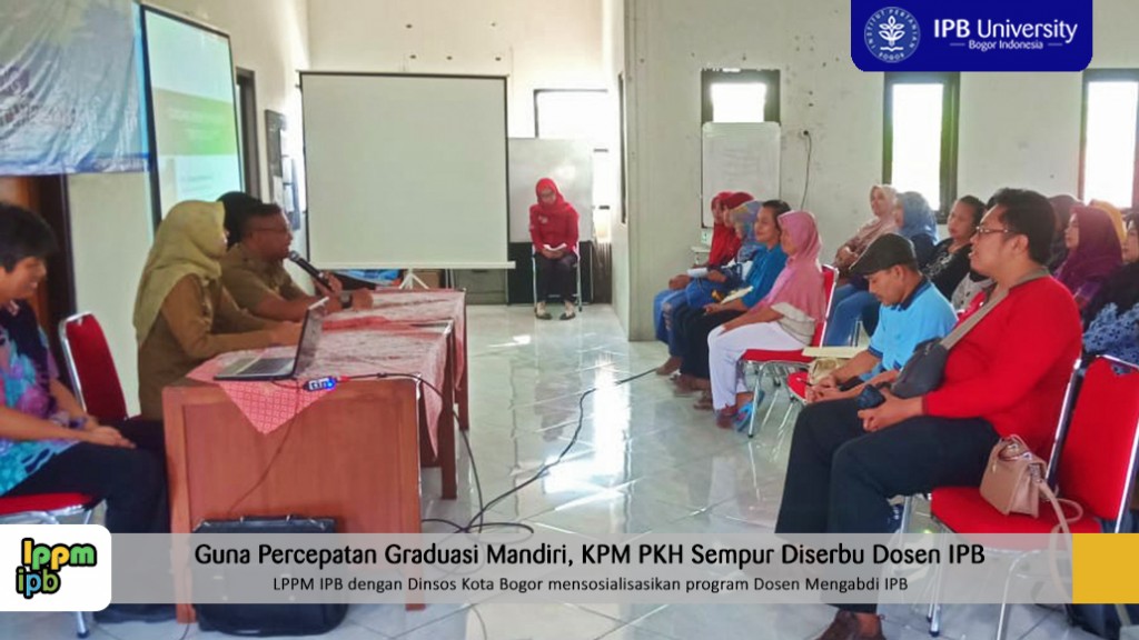 LPPM IPB dengan Dinsos Kota Bogor mensosialisasikan program Dosen Mengabdi IPB