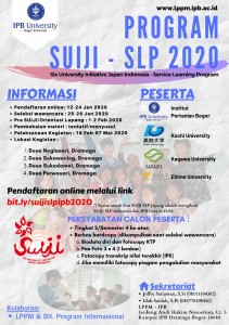 [OR] Pendaftaran SUIJI SLP Indonesia Tahun 2020 - DRI IPB