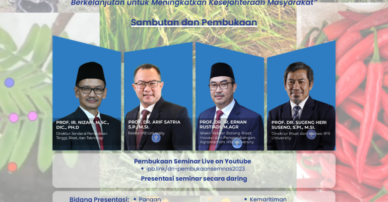 [PENGUMUMAN] UNDANGAN PEMBUKAAN DAN JADWAL PRESENTASI SEMINAR HASIL PENELITIAN IPB 2023
