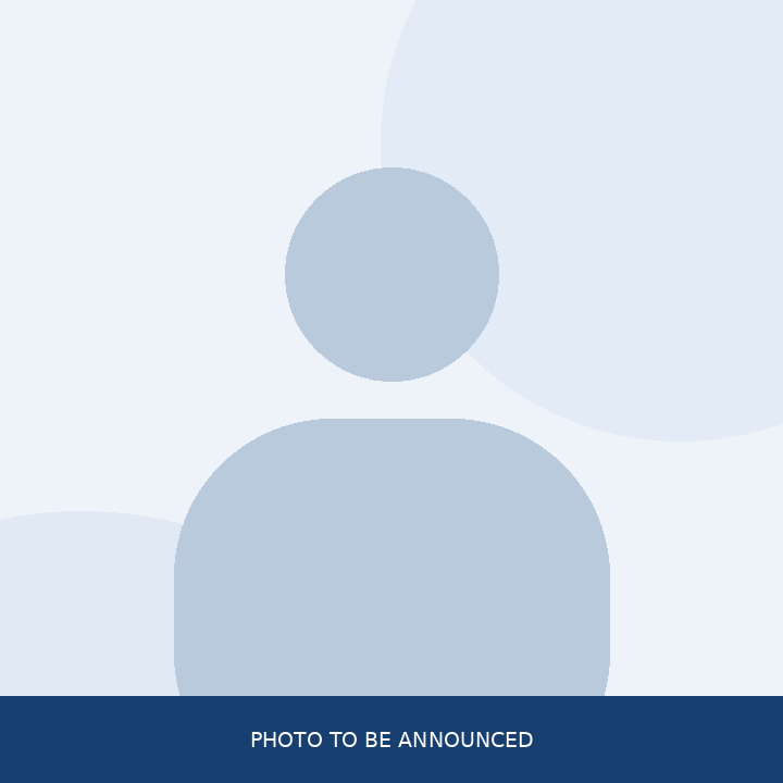 Speaker photo placeholder; official portrait to be announced